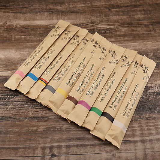 Bambu Tandborstar 10-pack – Miljövänliga & Naturliga (Mjuka Borst)